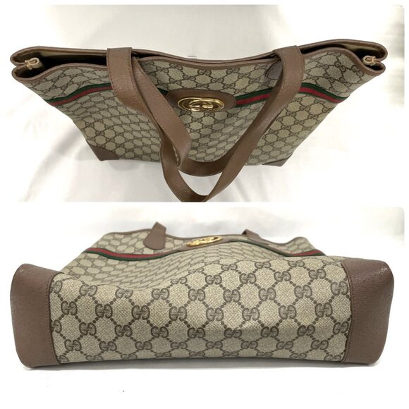 Authentic Gucci GG Marmont Sherry Large Tote Canvas Ophidia Shoulder Bag Handbag - Picture 8 of 11